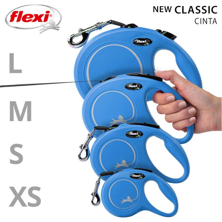 Flexi New Classic Correa Extensible Azul para perros, , large Imagen numero 4