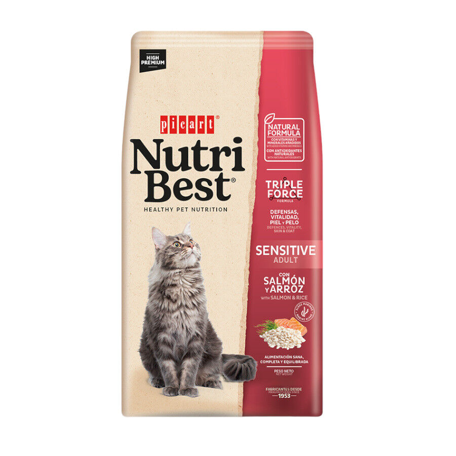 Nutribest Adult Sensitive Salm&oacute;n y Arroz pienso para gatos