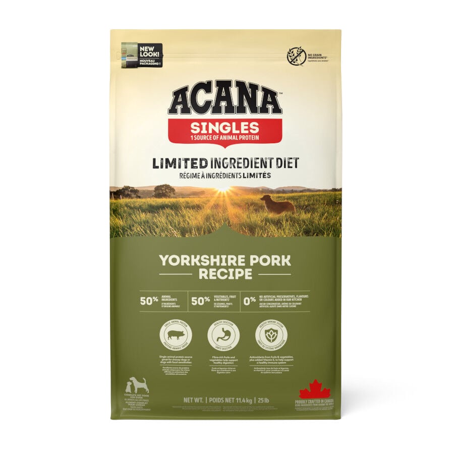 11.4 kg Acana Singles Yorkshire Pork Cerdo con Calabaza pienso para perros, , large indicador imagen numero 1