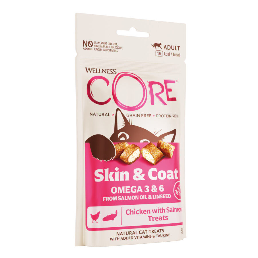 50 g Wellness Core Snack Skin & Coat Pollo y Salm&oacute;n para gatos, , large Imagen numero 2