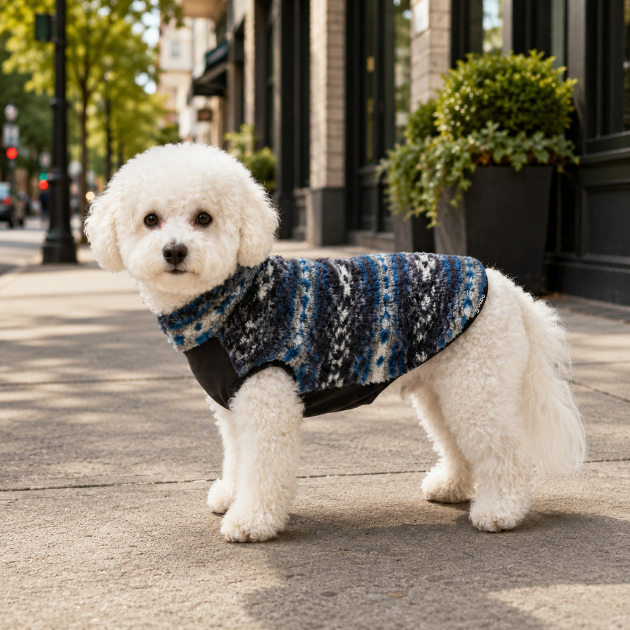 Gotoo Jersey Sherpa Estampado Retro para perros, , large Imagen numero 1