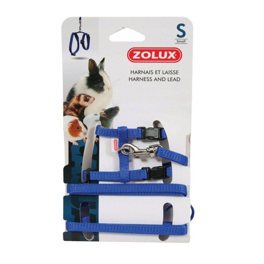 Zolux Arn&eacute;s Azul con correa azul para roedores, , large Imagen numero 1