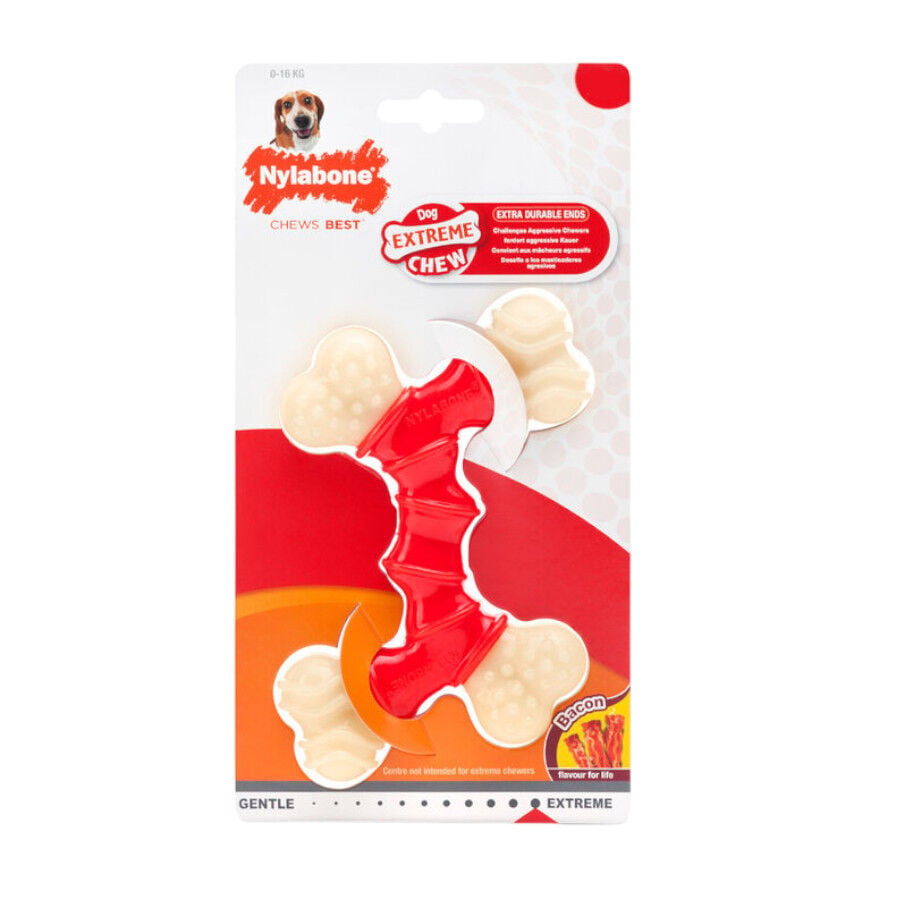 Nylabone Power Chew Hueso Doble Bacon para perros, , large indicador imagen numero 3