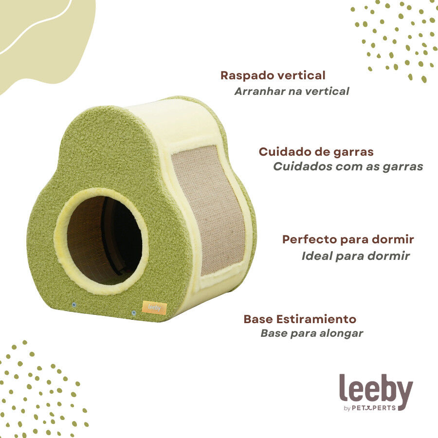 Leeby Alphonse cama nido con rascador en forma de aguacate para gatos, , large Imagen numero 3