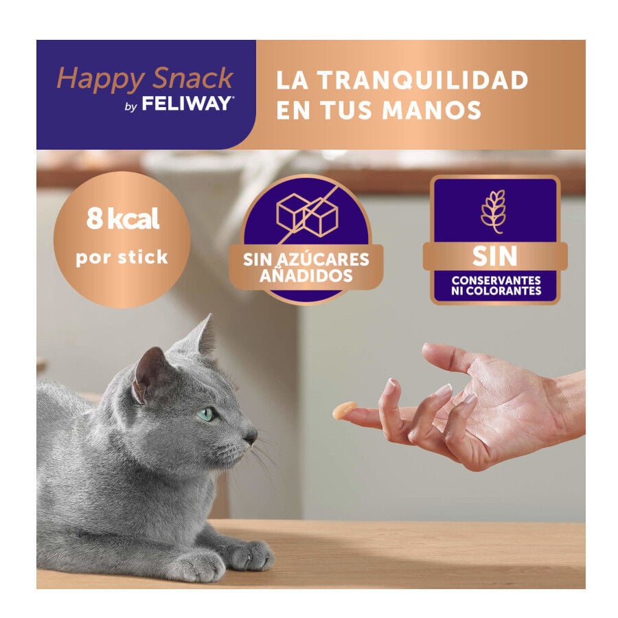 6 sobres x 10 g Feliway Sobres Happy Snack Relajante Pollo para gatos, , large indicador imagen numero 7