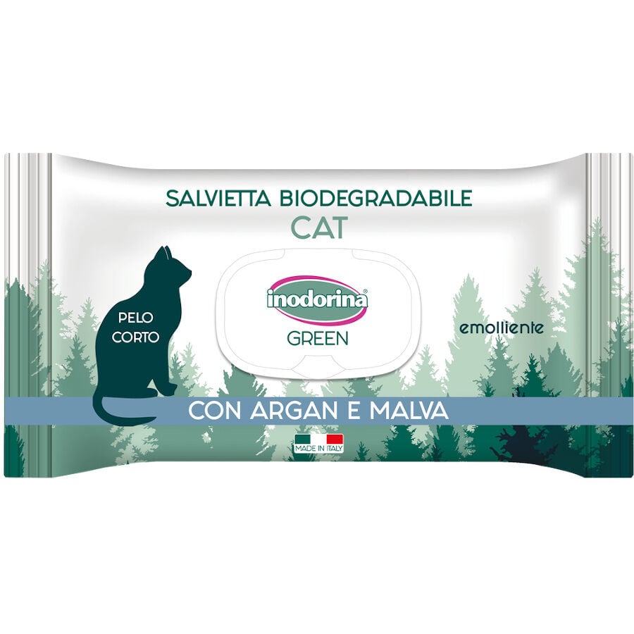 Inodorina Green Toallitas h&uacute;medas para gatos de pelo corto, , large Imagen numero 1