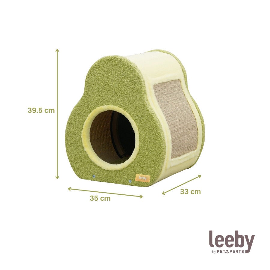 Leeby Alphonse cama nido con rascador en forma de aguacate para gatos, , large indicador imagen numero 4