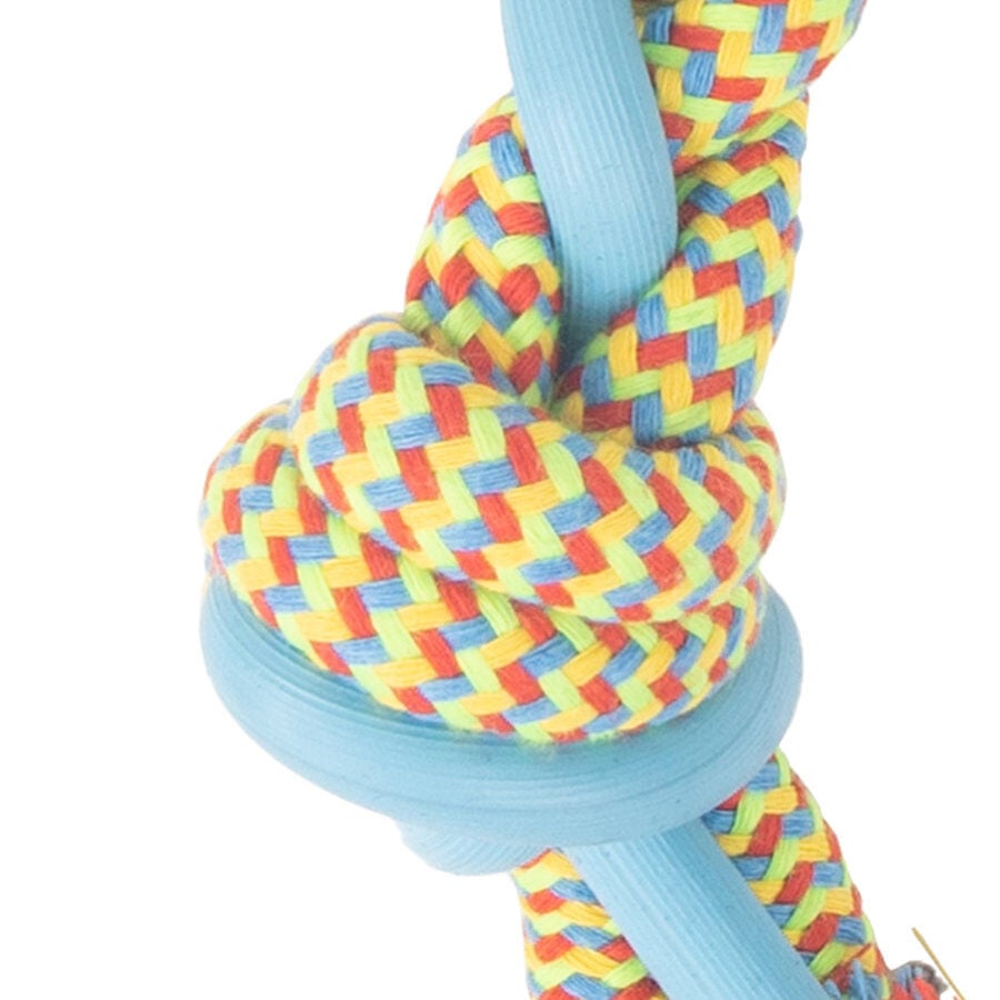 Tootoy! Pull Multi-texture Rope Azul Mordedor de cuerda para perro, , large indicador imagen numero 2