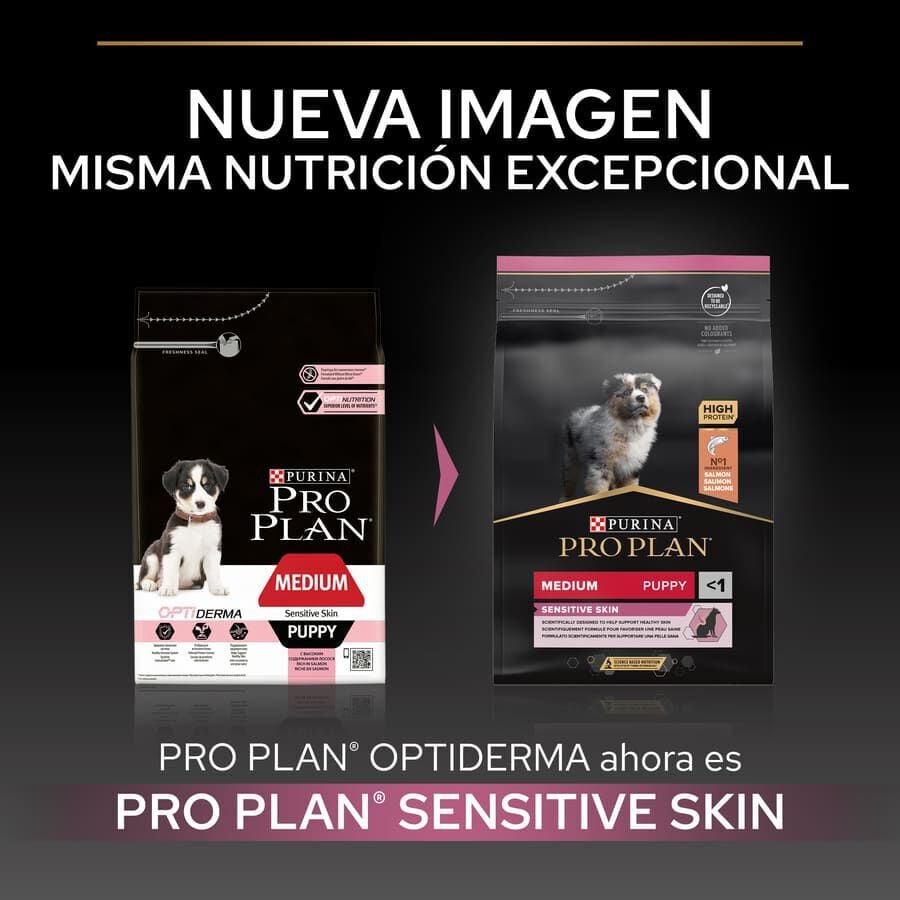 12 kg Pro Plan Puppy Medium Salm&oacute;n Piel sensible pienso para perros, , large indicador imagen numero 2