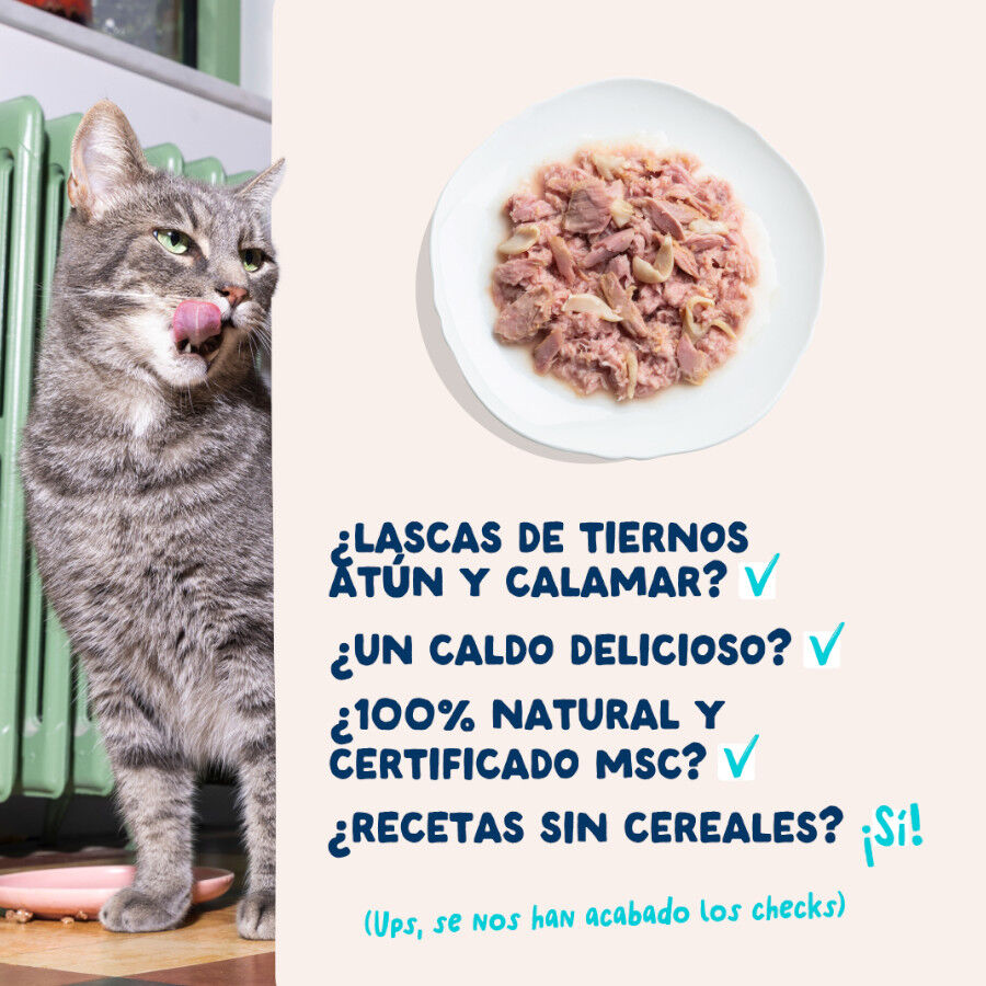 70 g Edgard & Cooper Filetes de At&uacute;n y Calamar lata para gatos, , large indicador imagen numero 4