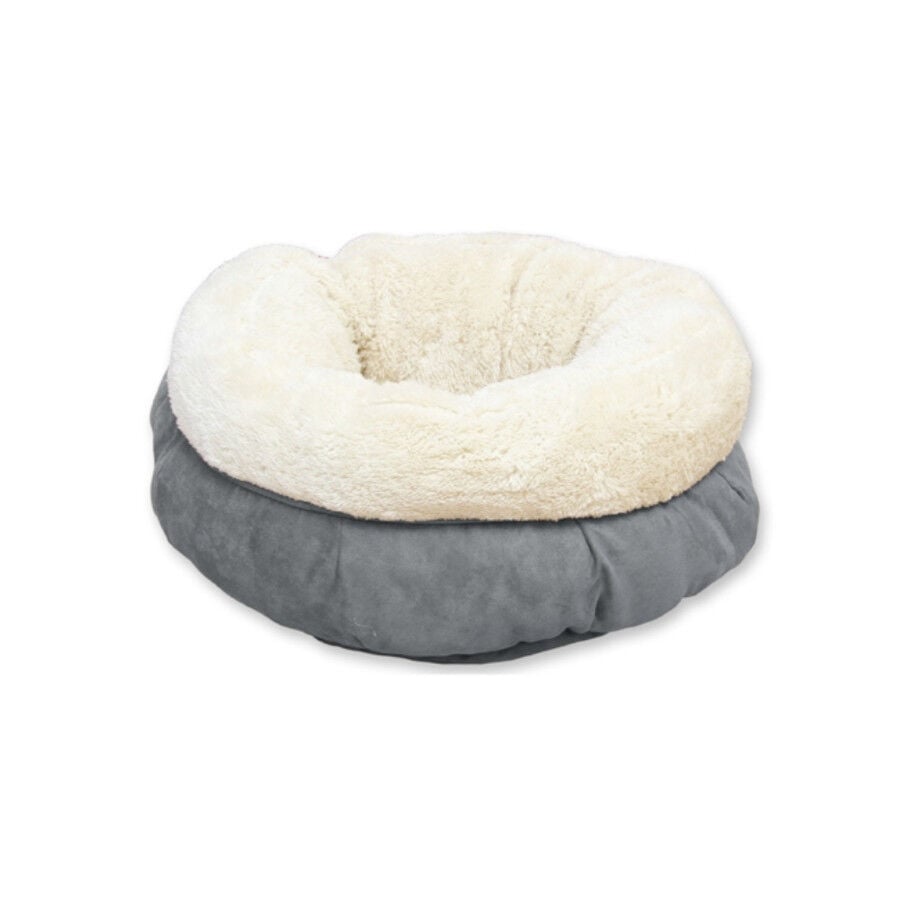 All For Paws Cama Donut Gris para Gatos, , large Imagen numero 1