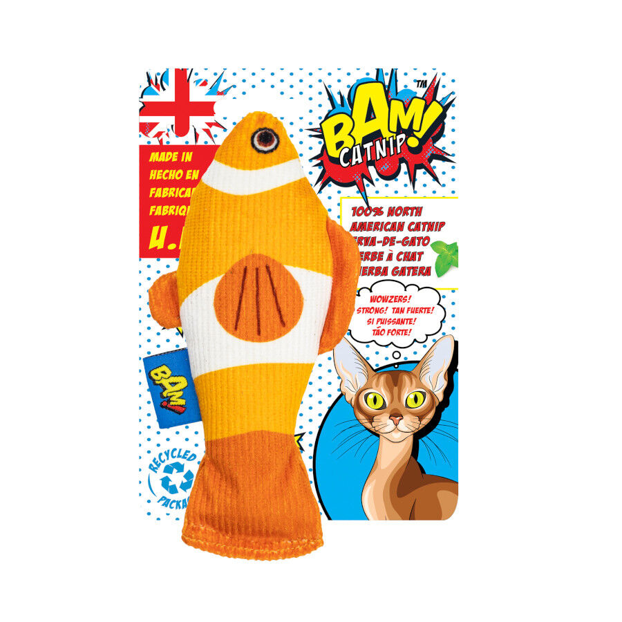 BAM! Peluche Pez Payaso con Catnip para gatos, , large Imagen numero 4