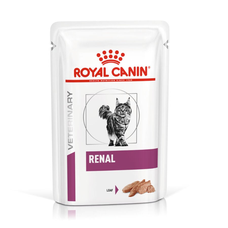 12 sobres x 85 g Royal Canin Veterinary Renal Mousse sobre para gatos, , large Imagen numero 1