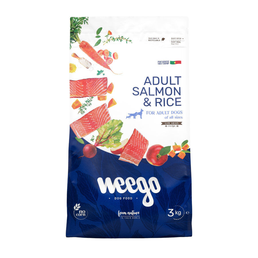 Weego Low Grain Salm&oacute;n y Arroz pienso para perros