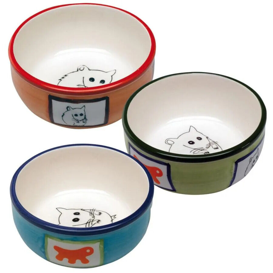 Ferplast Bol de Cer&aacute;mica con Decoraci&oacute;n para h&aacute;msteres