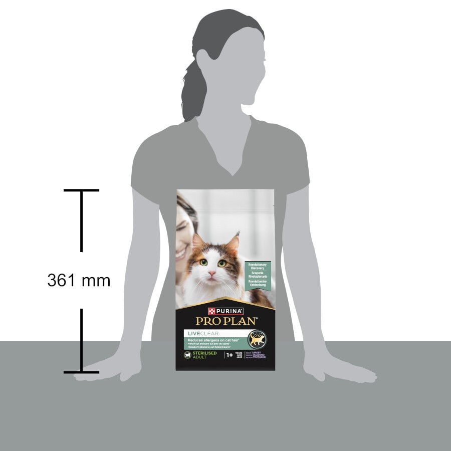 7 kg Pro Plan LiveClear Sterilised Adult Pavo pienso para gatos, , large Imagen numero 4
