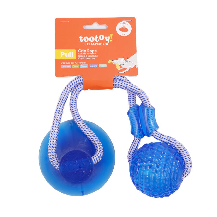 Tootoy! Mordedor de Cuerda con Pelota y Ventosa Azul para perros, , large indicador imagen numero 8