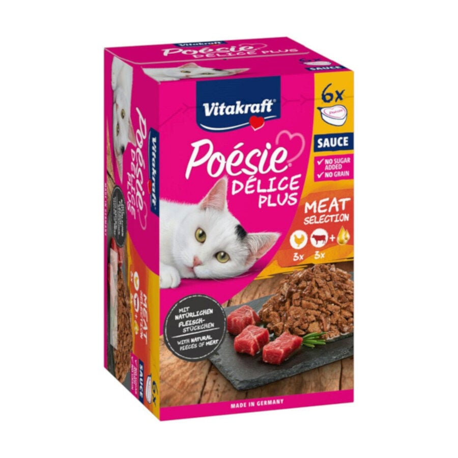 Vitakraft Po&eacute;sie D&eacute;lice Plus Selecci&oacute;n de Carnes tarrina para gatos