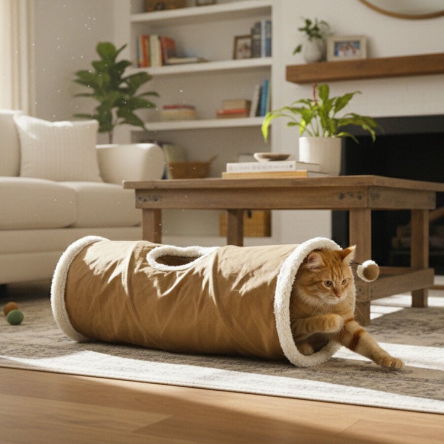 All For Paws Tunel plegable Marr&oacute;n para gatos&nbsp;, , large indicador imagen numero 1
