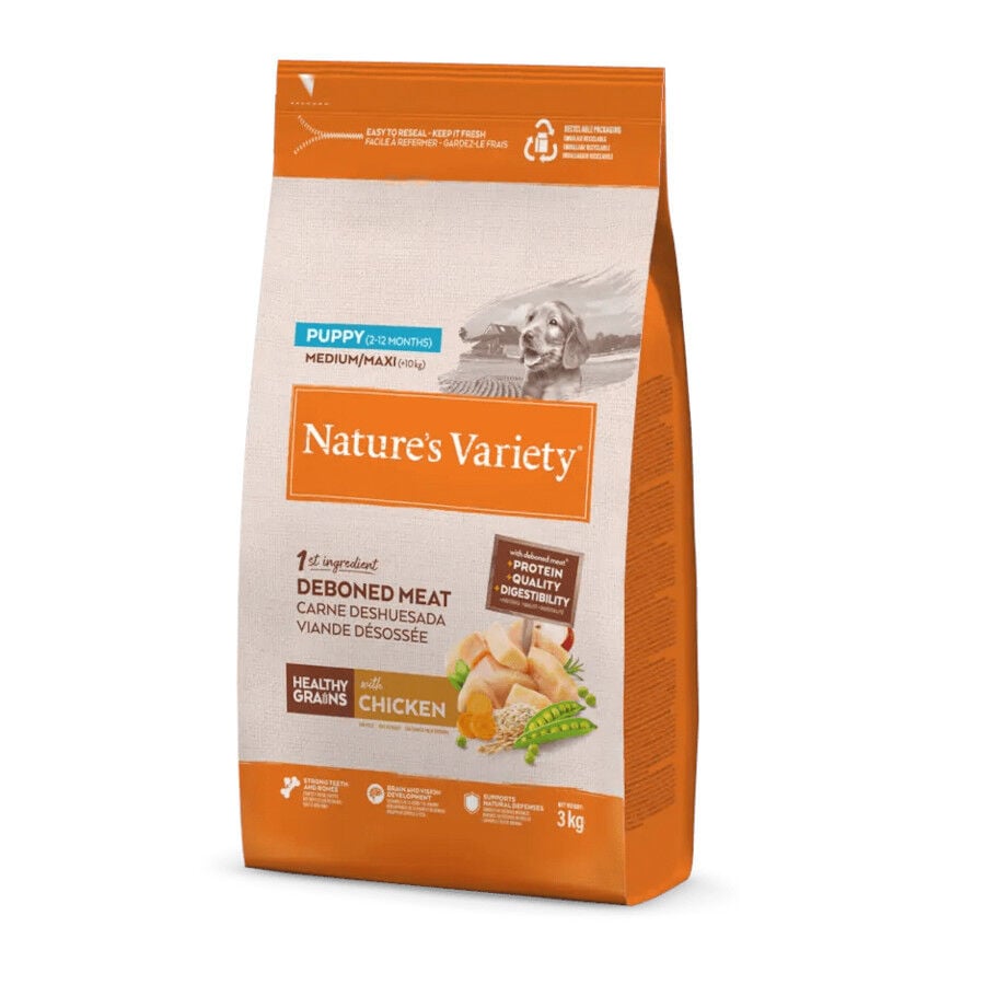 Nature's Variety Healthy Grains Puppy Medium Maxi Pollo pienso para perros