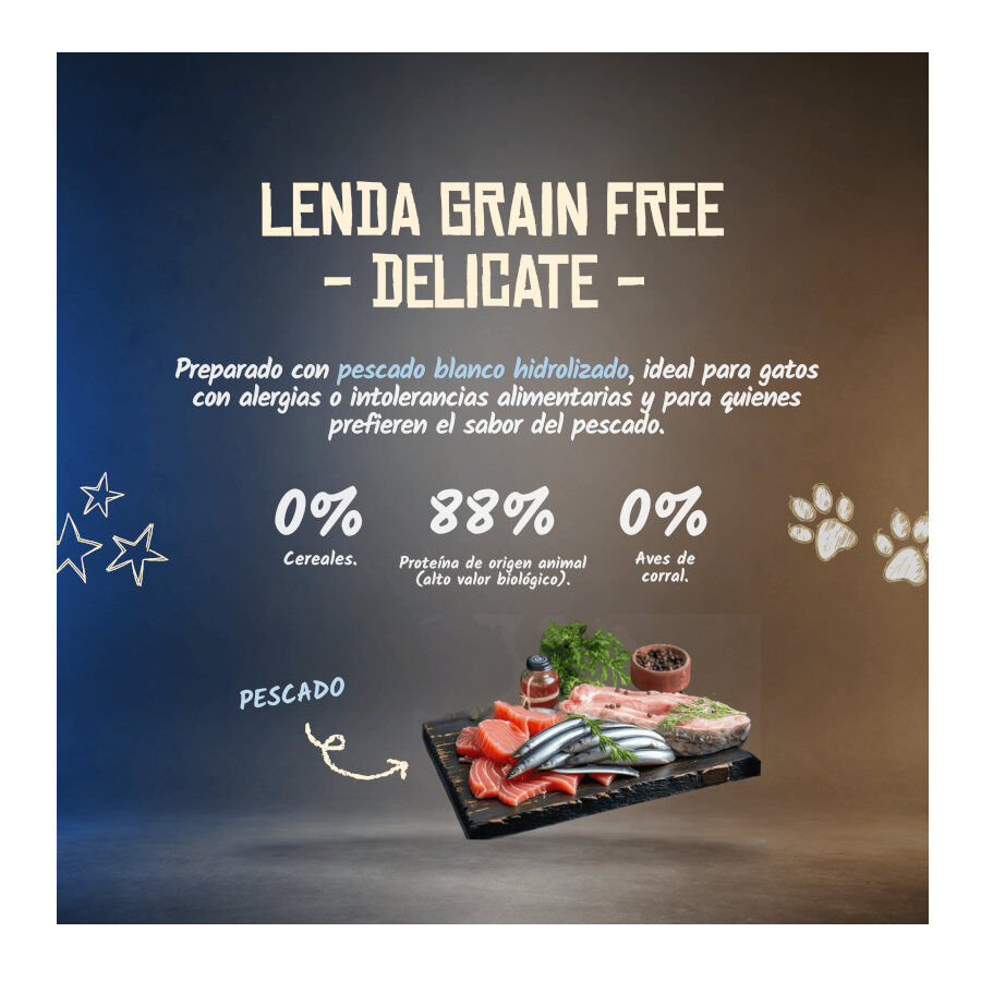 5 Kg Lenda Grain Free Pescado Blanco pienso para gatos, , large Imagen numero 4