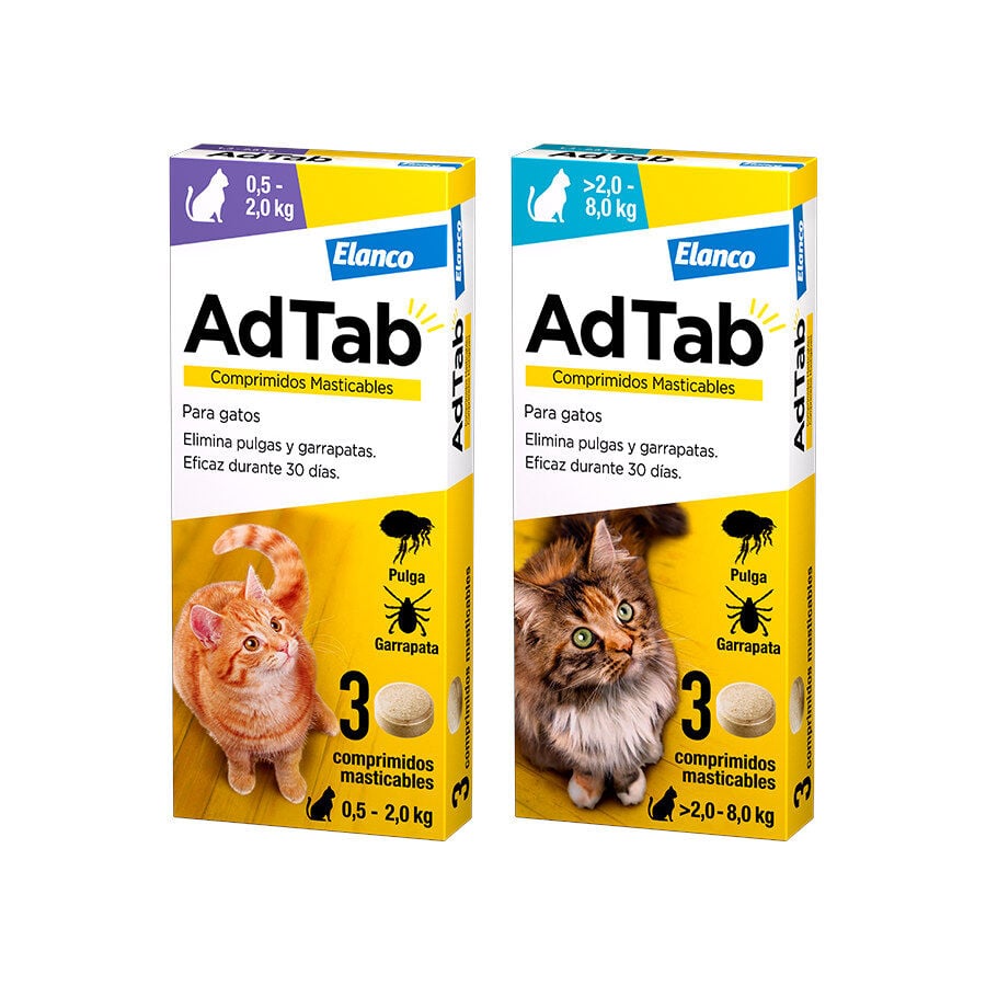AdTab Comprimidos Masticables Antiparasitarios para gatos, , large Imagen numero 8