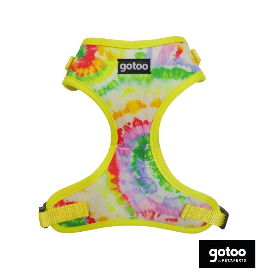 Gotoo Arnes ajustable estampado tie die amarillo para perro, , large indicador imagen numero 2
