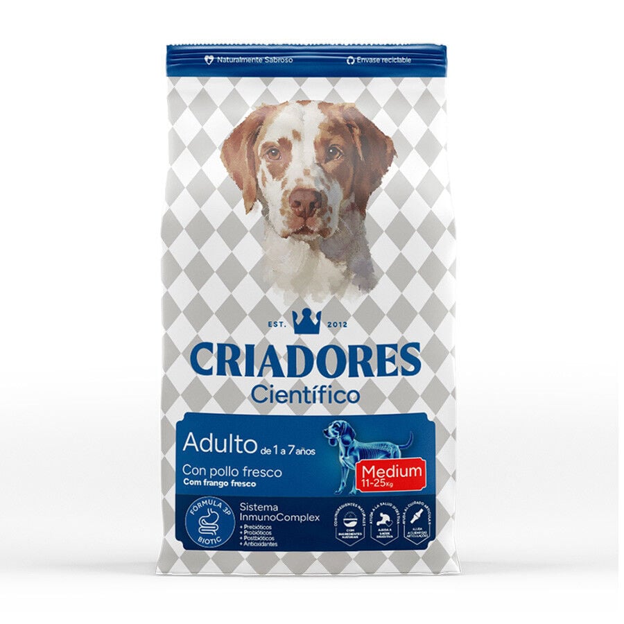 12 kg Criadores Cient&iacute;fico Adulto Medium Pienso Pollo para perros, , large indicador imagen numero 1