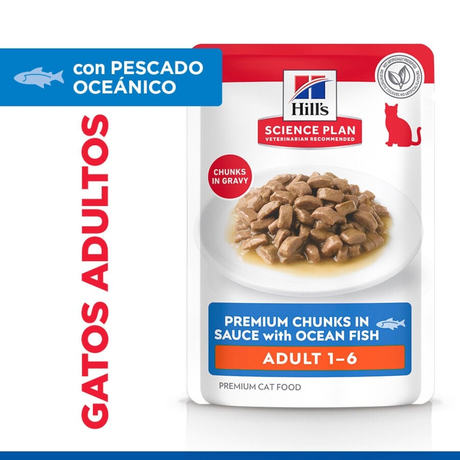 85 g Hill's Science Plan Adult Pescado sobre para gatos, , large indicador imagen numero 3