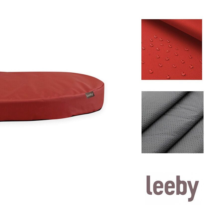Leeby Colchoneta Waterproof y Desenfundable Roja para perros, , large Imagen numero 4