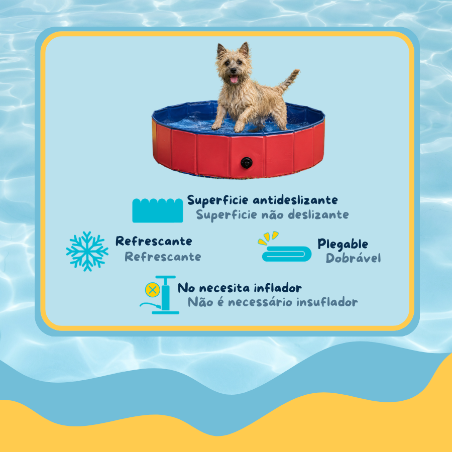 Summer Vibes Piscina Roja para perros, , large indicador imagen numero 3