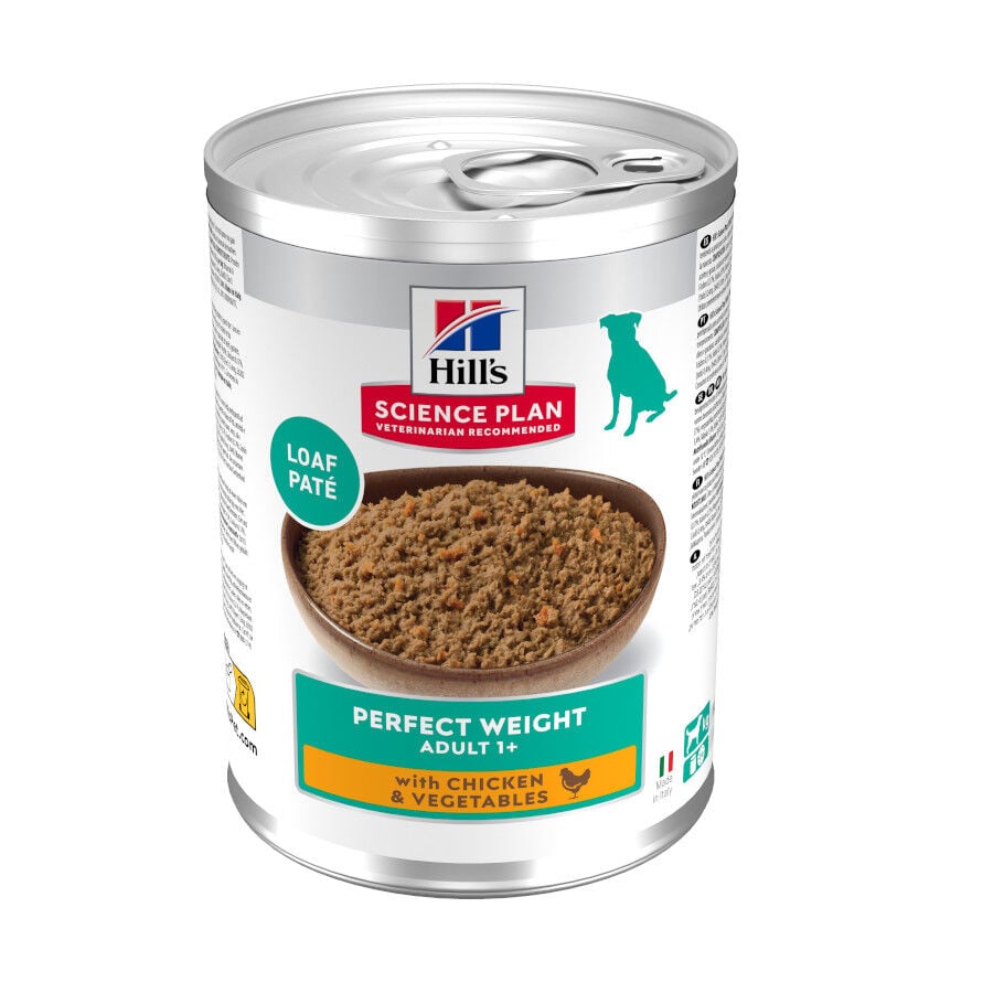 363 g Hill's Adult Perfect Weight Pollo y Vegetales lata para perros, , large indicador imagen numero 1