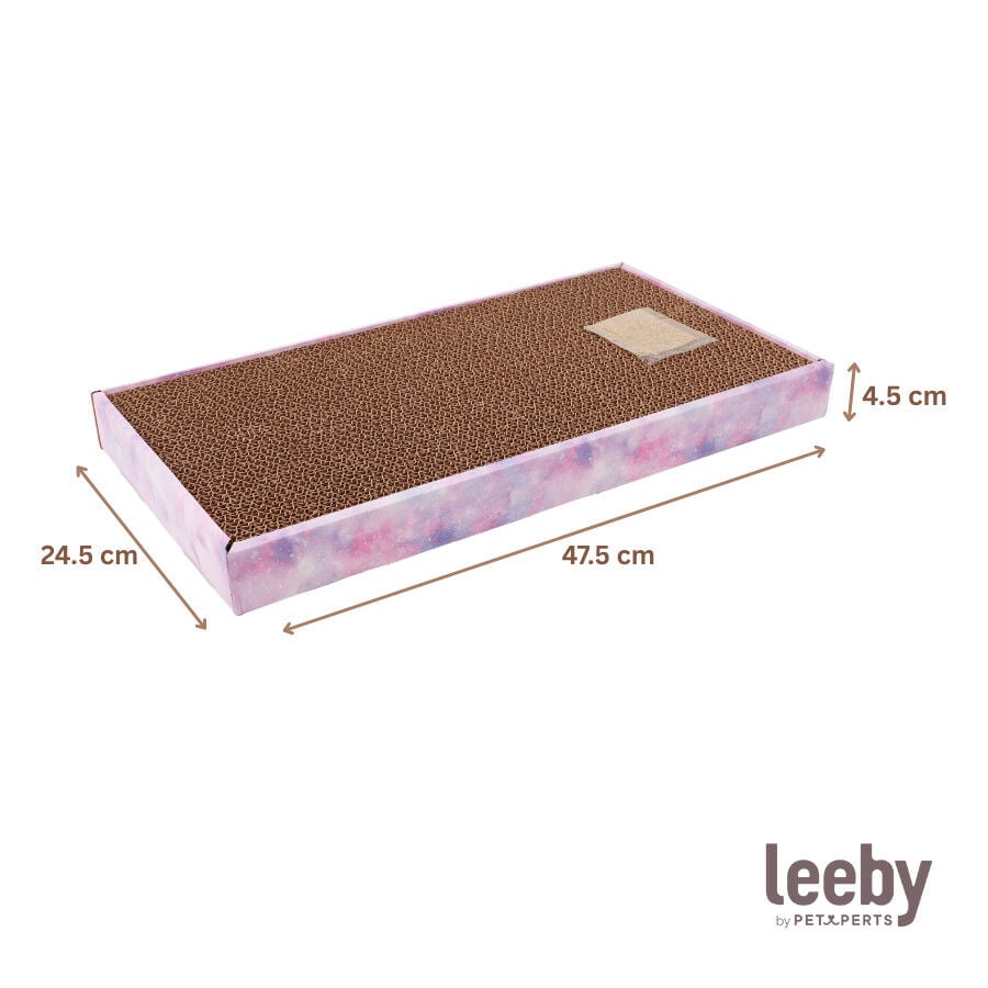 Leeby Fitz tabla rascador de cart&oacute;n rosa para gatos, , large indicador imagen numero 5