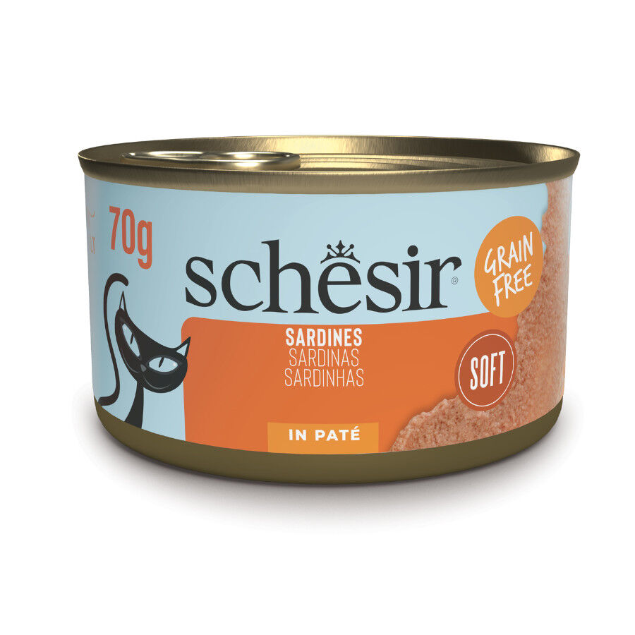 70 g Schesir Lata Sardinas en pat&eacute; para gatos, , large Imagen numero 1