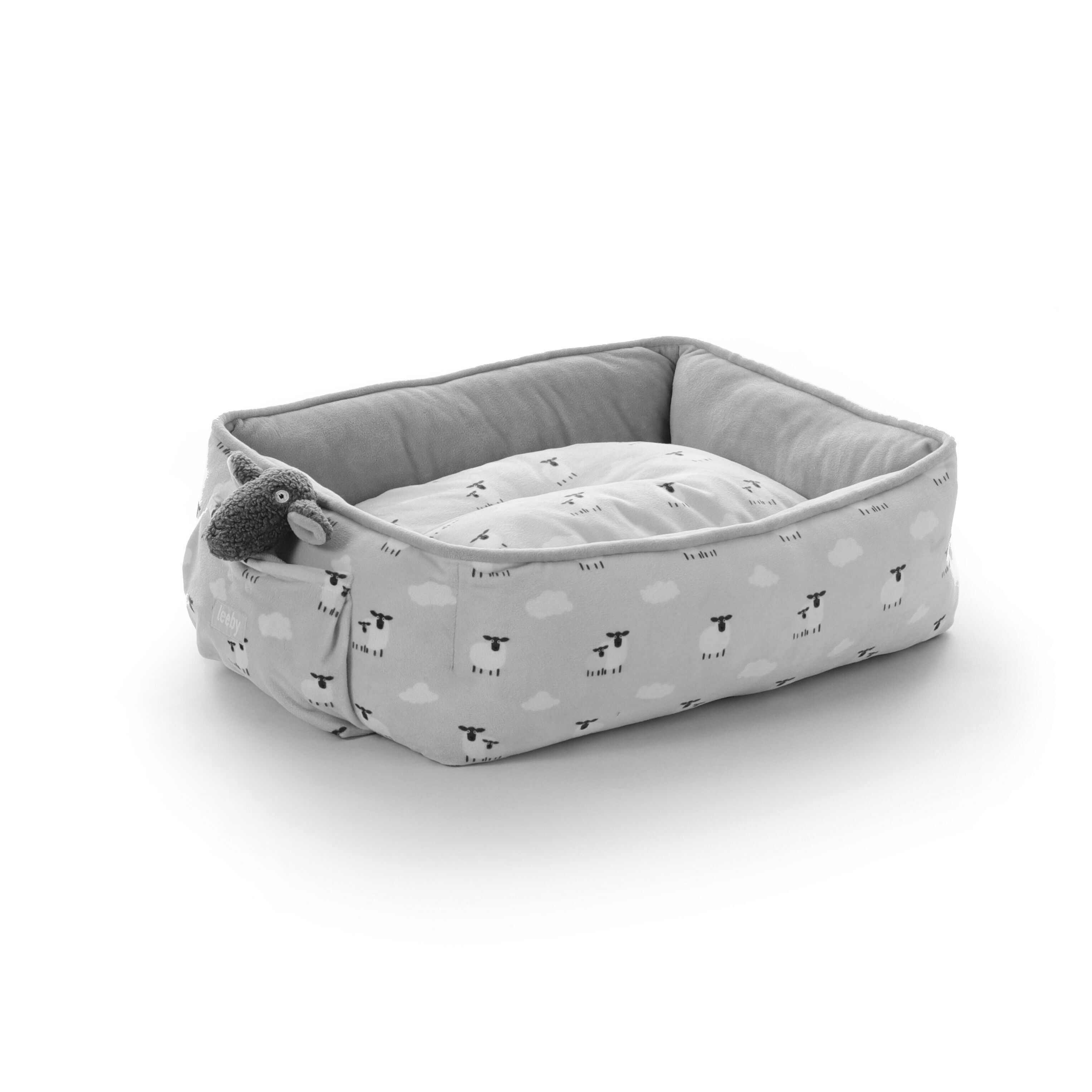 Leeby Cuna de Ovejitas con Coj&iacute;n Desenfundable y Juguete para cachorros, , large Imagen numero 3