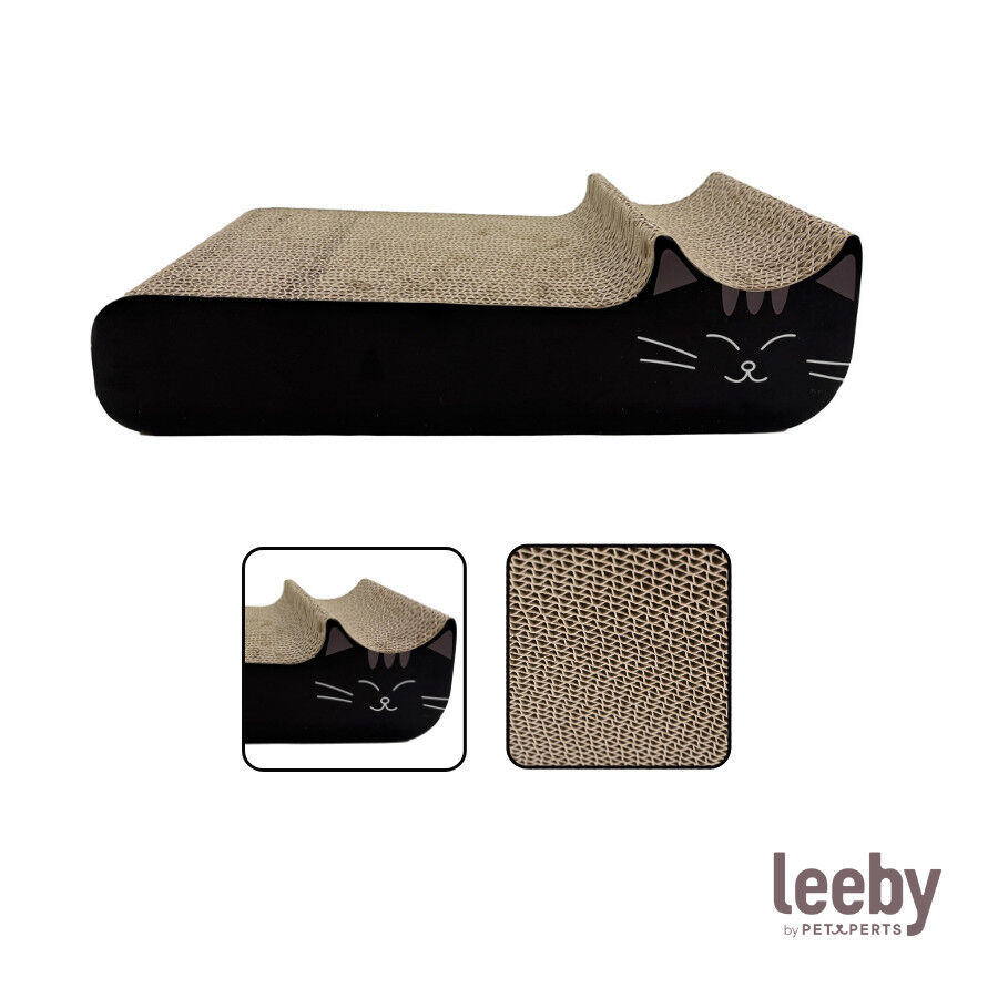 Leeby Kira tabla rascador de cart&oacute;n negro para gatos, , large indicador imagen numero 5