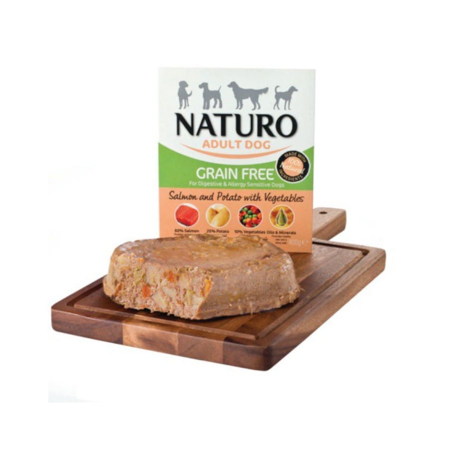 400 g Naturo Adult Grain Free Salm&oacute;n con Patatas tarrina para perros, , large Imagen numero 1