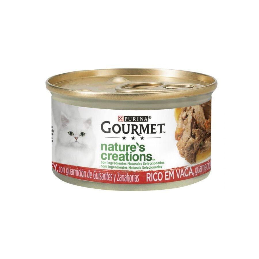 85 g Gourmet Nature's Creations Mini Filetes de Buey lata para gatos, , large indicador imagen numero 1
