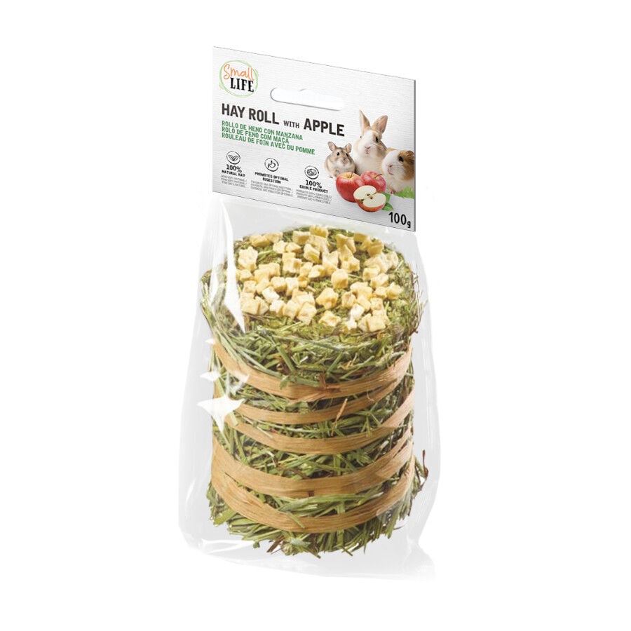 100 g Small Life Rollo de Heno con Manzana Snack para roedores y conejos, , large indicador imagen numero 1