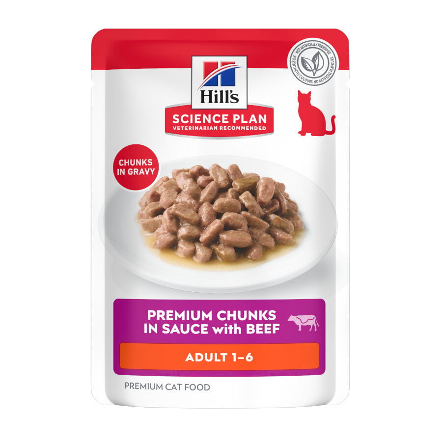 85 g Hill's Science Plan Adult Ternera Sobre en Salsa para gatos, , large Imagen numero 1