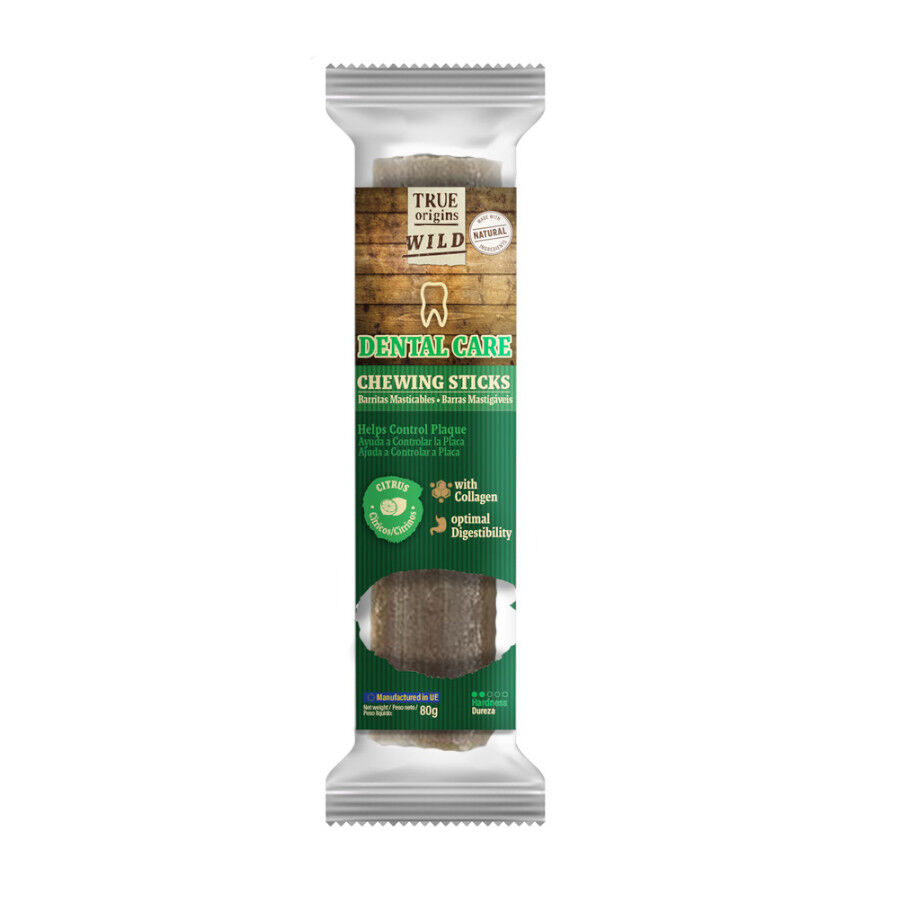 True Origins Dental Care Chewing Sticks Snack para perros