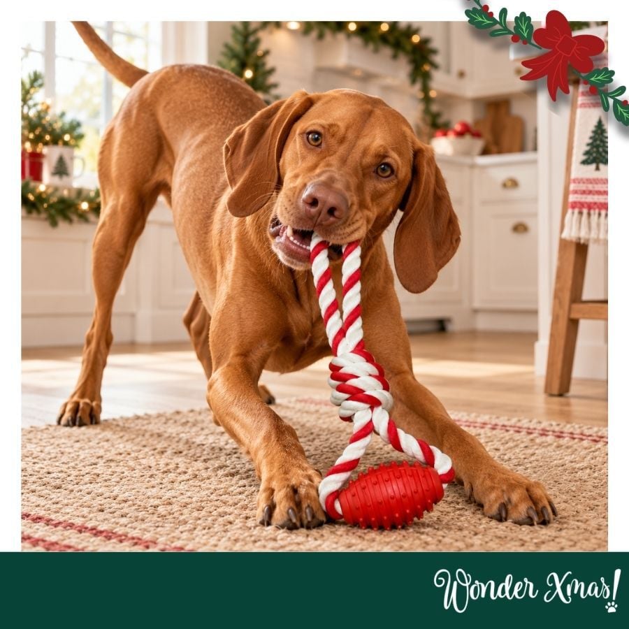 Wonder Christmas Hueso con Cuerda Juguete para perros, , large Imagen numero 2