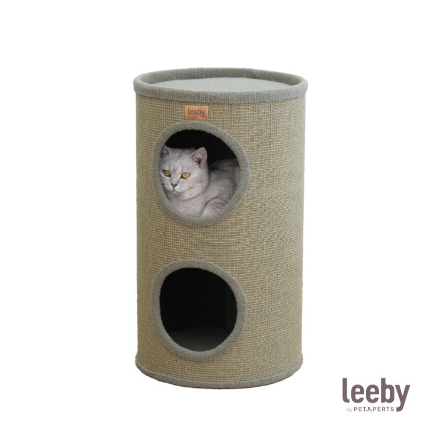 Leeby BonBon barril rascador con cama nido para gatos