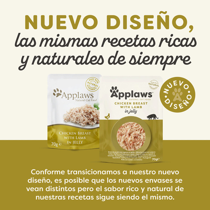 70 g Applaws Pollo y Cordero en gelatina sobre para gatos, , large indicador imagen numero 2