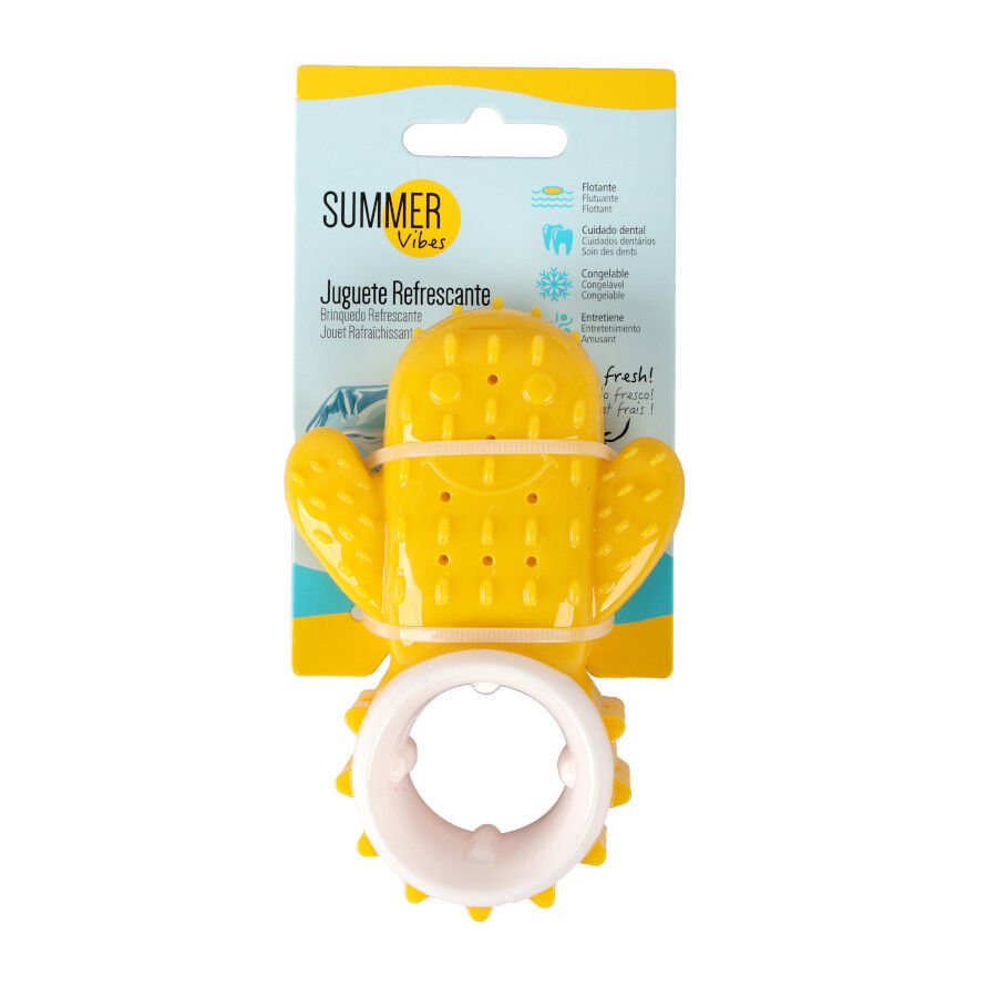 Summer Vibes Mordedor Refrescante cactus amarillo para cachorros, , large Imagen numero 4