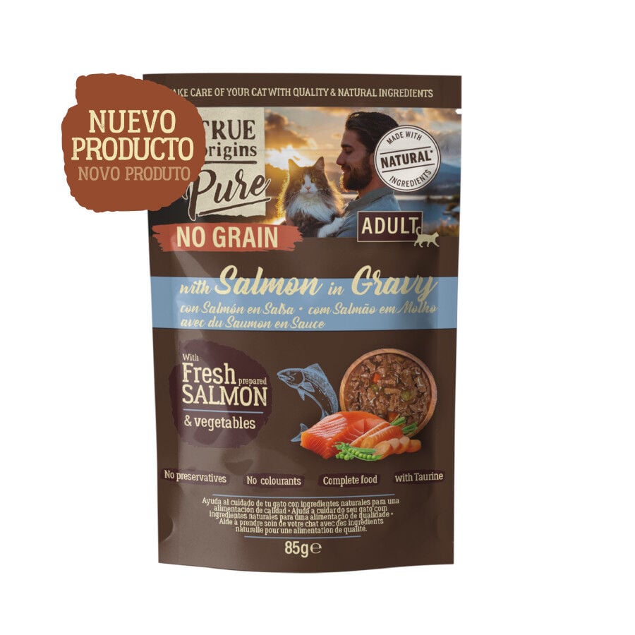 True Origins Pure No Grain Sobre con Salm&oacute;n para gatos