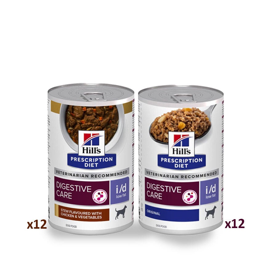 12 latas x 354 g + 12 latas x 360 g Hill's Prescription Diet Digestive Care i/d Low Fat comida h&uacute;meda para perros &iexcl;Pack ahorro!, , large indicador imagen numero 2