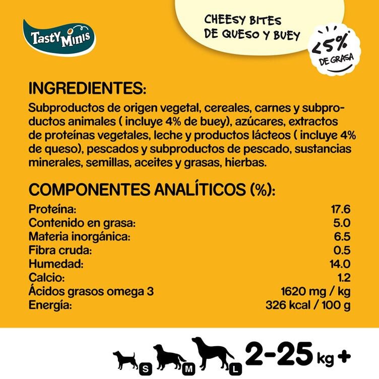 140 g Pedigree Tasty Mini Snacks Sabor Queso y Buey para Perros, , large indicador imagen numero 4