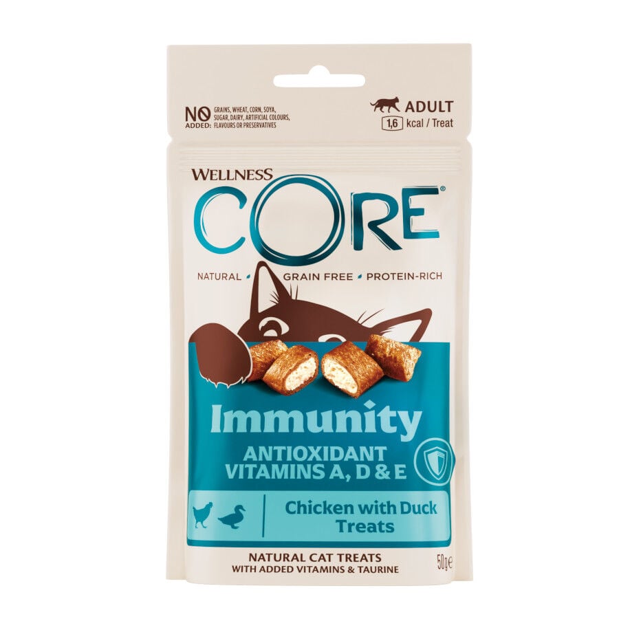 50 g Wellness Core Snacks Inmunitario Pollo y Pato para gatos, , large indicador imagen numero 1