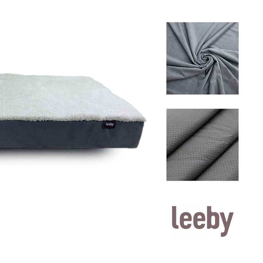 Leeby Colch&oacute;n Ortop&eacute;dico Viscoel&aacute;stico Gris para perros, , large Imagen numero 3